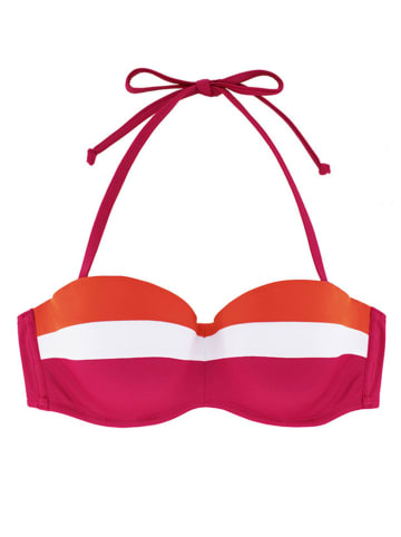 Dorina Biustonosz bikini "Lawaki" w kolorze różowo-biało-pomarańczowym