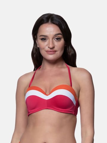 Dorina Bikini-Oberteil "Lawaki" in Pink/ Weiß/ Orange