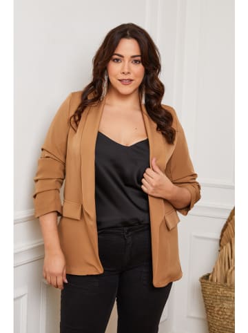 Camel plus size blazer new arrivals