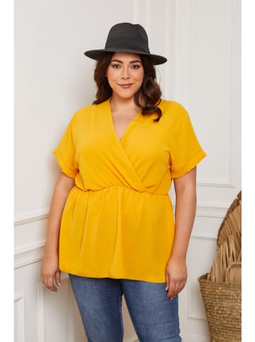 Plus Size Company Bluzka "Bibaz" w kolorze musztardowym