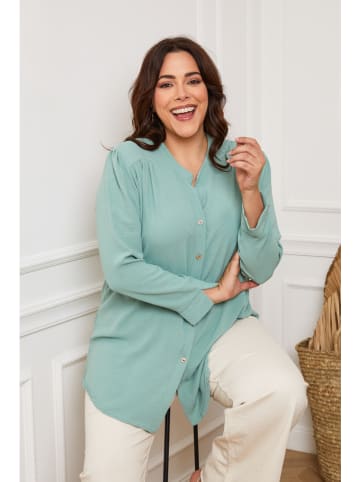 Plus Size Company Bluse "British" in Türkis