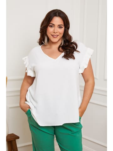 Plus Size Company Shirt "Eglantine" in Weiß