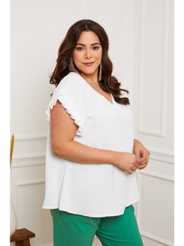 Plus Size Company Shirt "Eglantine" in Weiß
