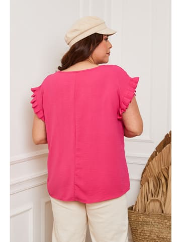 Plus Size Company Koszulka "Eglantine" w kolorze fuksji