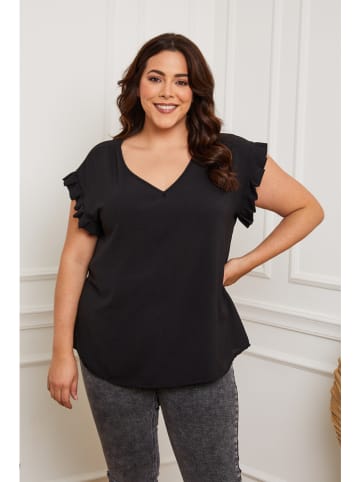 Plus Size Company Shirt "Eglantine" in Schwarz