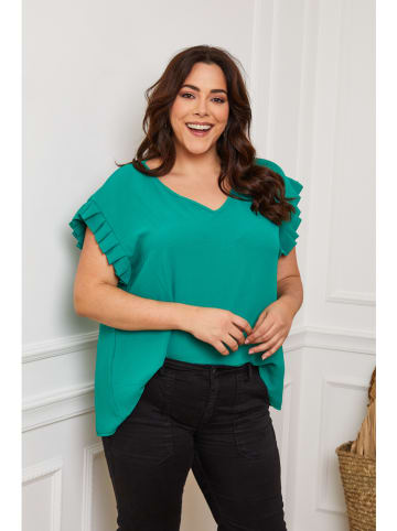 Plus Size Company Koszulka "Eglantine" w kolorze zielonym