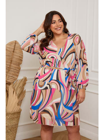 Plus Size Company Kleid "Ibely" in Beige/ Pink