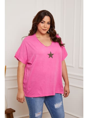 Plus Size Company Shirt "Lauriston" fuchsia