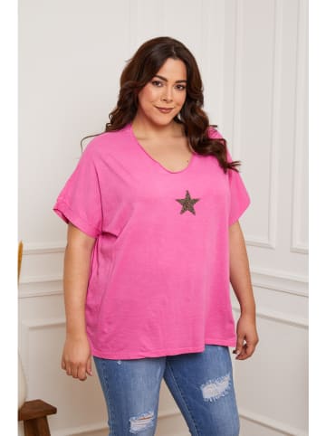 Plus Size Company Shirt "Lauriston" in Fuchsia