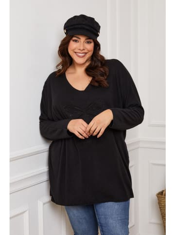 Plus Size Company Sweter "Peachys" w kolorze czarnym