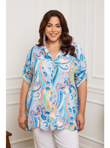Plus Size Company Bluzka "Souka" w kolorze błękitnym