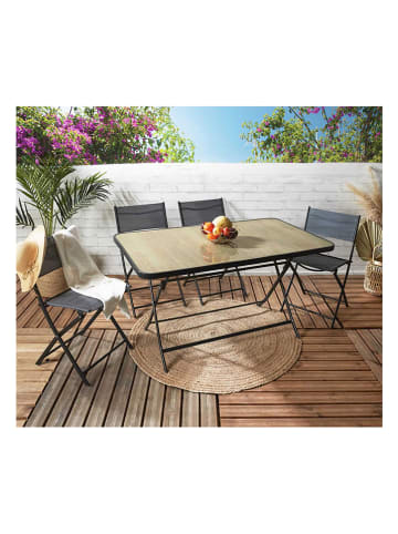 Garden Spirit Składany stolik w kolorze beżowo-czarnym - 140 x 72 x 80 cm