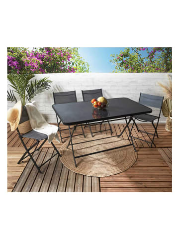 Garden Spirit Składany stolik w kolorze czarnym - 140 x 72 x 80 cm