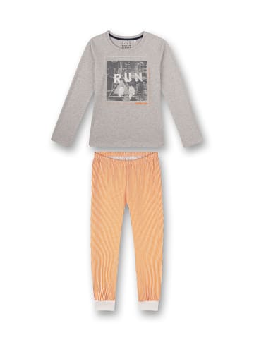 Sanetta Pyjama grijs/oranje