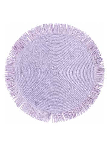 Villa d´Este 4-delige set: placemats paars/wit - Ø 38 cm