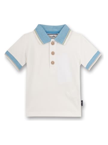 Sanetta Kidswear Poloshirt in Creme/ Hellblau