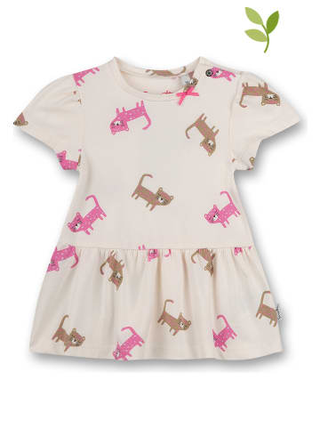 Sanetta Kidswear Kleid in Beige/ Pink