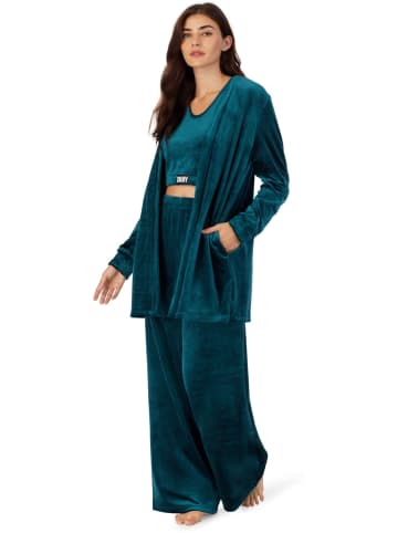 DKNY 3tlg. Pyjamaset in Petrol