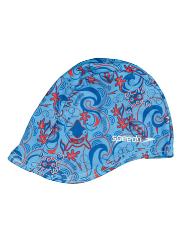 Speedo Czepek pływacki "Sea Squad" w kolorze niebiesko-czerwonym