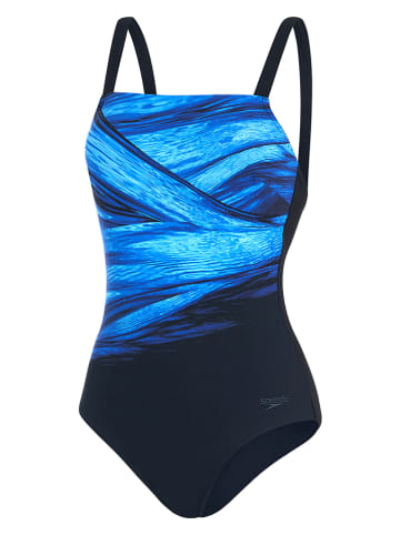 Speedo Badeanzug in Blau/ Schwarz