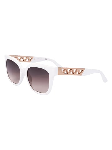 Guess Damskie okulary przeciwsłoneczne w kolorze biało-szarym