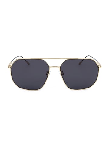 Guess Męskie okulary przeciwsłoneczne w kolorze złoto-szarym