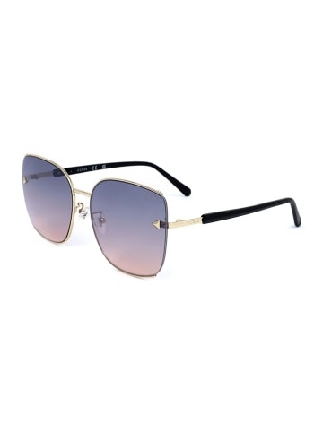 Guess Damskie okulary przeciwsłoneczne w kolorze czarno-jasnoróżowo-niebieskim