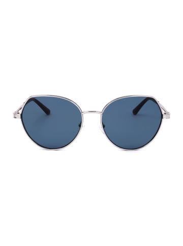 Karl Lagerfeld Okulary przeciwsłoneczne unisex w kolorze srebrno-niebieskim