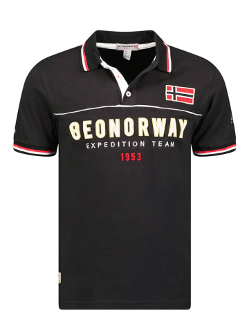 Geographical Norway Koszulka polo "Kerato" w kolorze czarnym