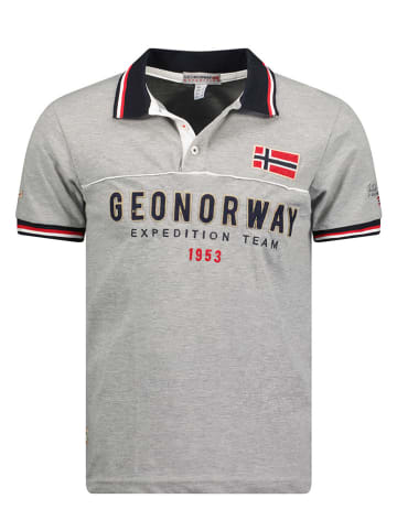 Geographical Norway Koszulka polo "Kerato" w kolorze szarym