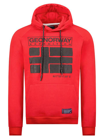 Geographical Norway Hoodie "Garice" in Rot