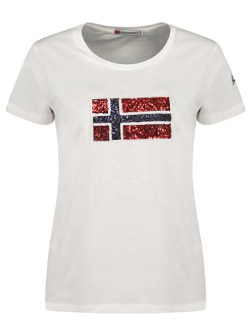 Geographical Norway Koszulka "Jermione" w kolorze białym