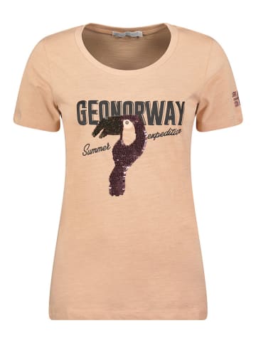 Geographical Norway Koszulka "Jeverything" w kolorze beżowym