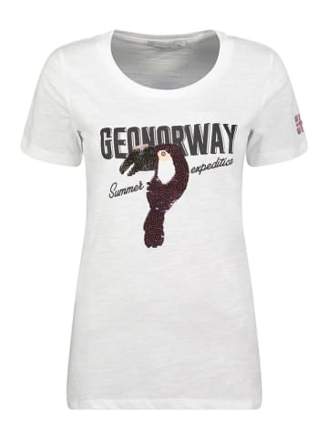 Geographical Norway Shirt "Jeverything" in Weiß