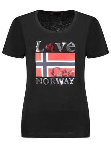 Geographical Norway Koszulka "Jovanotta" w kolorze czarnym