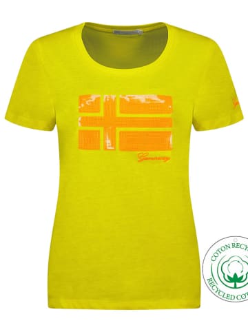 Geographical Norway Koszulka "Jonquille" w kolorze żółtym