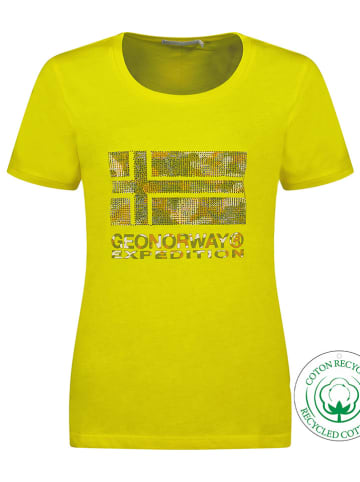 Geographical Norway Koszulka "Jwild" w kolorze żółtym