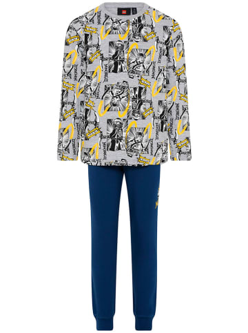 Legowear Pyjama "LEGO Ninjago" in Grau/ Dunkelblau
