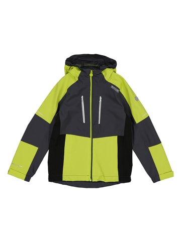 Regatta Regenjacke "Highton IV" in Anthrazit/ Neongrün