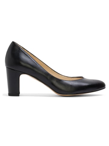 ELODIE Leder-Pumps in Schwarz