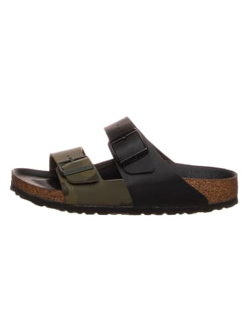 Birkenstock Pantoletten "Arizona" in Oliv - Weite S