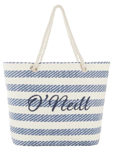 O`Neill Shopper bag "Beach Staw" w kolorze kremowo-niebieskim - 50 x 30 x 15 cm