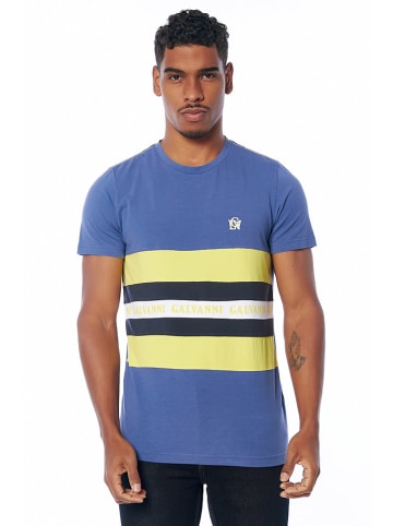 Galvanni Shirt in Blau/ Gelb/ Weiß