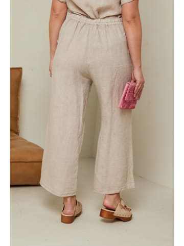 Curvy Lady Leinen-Hose in Beige