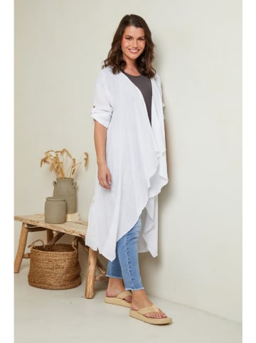 Curvy Lady Linnen cape wit