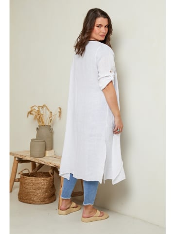 Curvy Lady Linnen cape wit