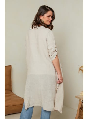 Curvy Lady Leinen-Cape in Beige