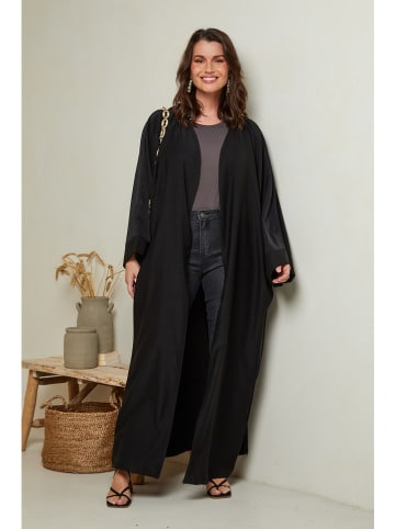 Curvy Lady Longcardigan in Schwarz