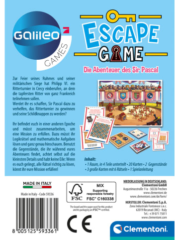 Clementoni Galileo-Escapespiel "Abenteuer des Sir Pascal" - ab 8 Jahren