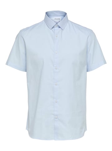 SELECTED HOMME Koszula "Pinpoint" - Slim fit - w kolorze błękitnym